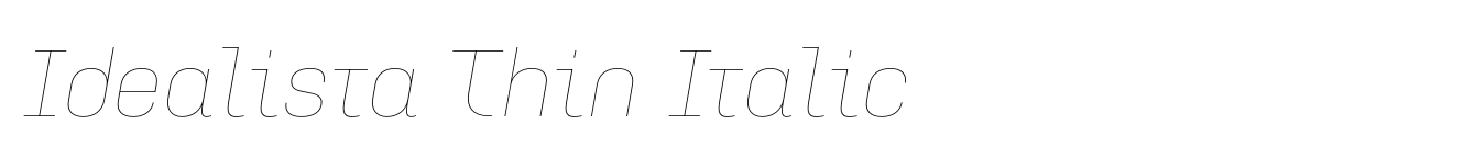 Idealista Thin Italic